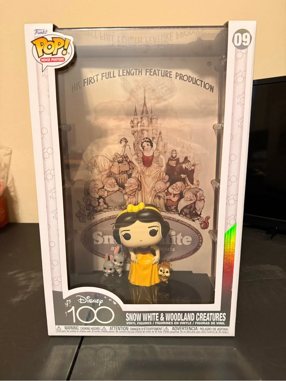 Funko Disney Snow White Pop! Figure with Yellow Dress and Black Hair